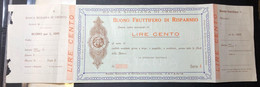 Catania Banca Siciliana Di Credito 100 Lire Buono Fruttifero Di Risparmio Lotto 3882 - Sonstige & Ohne Zuordnung