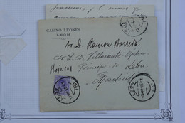 A94 ESPAGNE  BELLE LETTRE CASINO DE LEON 1910  POUR MADRID +AFFRANCH. INTERESSANT - Lettres & Documents