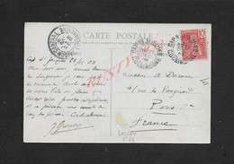 TIMBRE DE COCHINCHINE DE 1908 SUR CPA OB LE CAP SAINT JACQUE PATURAGE & DES CHEVRES : - Covers & Documents