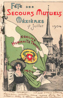 Fêtes Des Secours Mutuels Mézières 1904 Egalité Humanité Travail - Jorat-Mézières