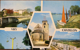 Carte Postale : 91 : VIRY CHATILLON En 5 Vues, Timbre En 1976 - Viry-Châtillon