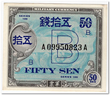 JAPAN,MILITARY CURRENCY,50  SEN,1945,P.65,AU - Japan