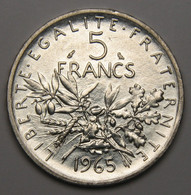 5 Francs Semeuse, 1965, Argent - V° République - 5 Francs