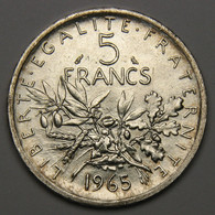 5 Francs Semeuse, 1965, Argent - V° République - 5 Francs