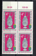 Österreich / Austria 1988, Coat Of Arms Thurible Seitenstetten **, MNH, Block Of 4, Margin - 1981-90 Nuevos & Fijasellos