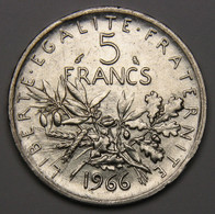 5 Francs Semeuse, 1966, Argent - V° République - 5 Francs