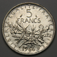 5 Francs Semeuse, 1966, Argent - V° République - 5 Francs