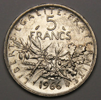 5 Francs Semeuse, 1966, Argent - V° République - 5 Francs
