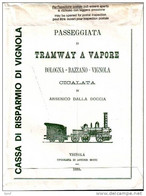 Busta Cassa Risp. Vignola, Tramway A Vapore 1885 Bologna-Bazzano-Vignola+  XVII Festa Ciliegio In Fiore  + - Material Und Zubehör
