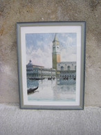 Vue De Venise "Veduta" . Aquarelle - Aquarelles