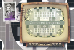 Carte-Postale Timbre 1er Jour- Les Pionniers De La Télévision - ORTF - Timbre + CPM : Catherine Langeais - Otros