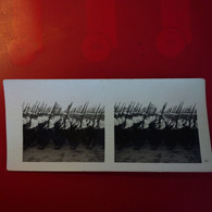 PHOTO STEREO III REICH BEIM APPELL DER WEHRMACHT EIN LEHRBATAILLON DER MARINE - Guerre, Militaire