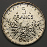 5 Francs Semeuse, 1968, Argent - V° République - 5 Francs