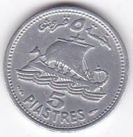 République Libanaise 5 Piastres 1952 , En Aluminium , KM# 14 - Lebanon