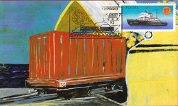 Poland, Maximum Card 1974 - Railway Ferry Swinoujscie - Ystad - JAGR - Tarjetas Máxima