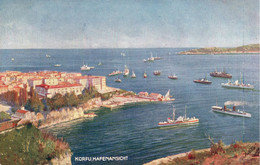 Delcampe - Tuck Oillette Künstlerkarte AK Korfu Corfou Κέρκυρα Kerkyra Hafenansicht Hafen λιμάνι Port Griechenland Ελλάδα Hellas - Griechenland