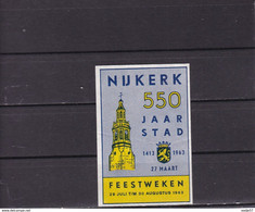 NEDERLAND Cinderella 1963 Nijkerk 550 Jaar Stad - Sonstige & Ohne Zuordnung