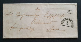 Bayern 1846, Falthülle BERGZABERN (Feuser 245-9) "P.P." Gelaufen Speyer - Beieren