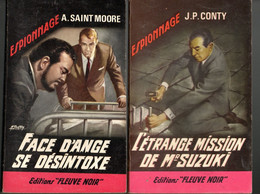 2 Romans Espionnage -  Editions Fleuve Noir  N: 561 Face D'Ange ...  Et N: 576 L'étrange Mission De Mr Suzuki De 1966 - Fleuve Noir