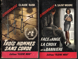 2 Romans Espionnage - Editions Fleuve Noir  N: 486 Face D'Ange ...  Et N: 491 Trois Hommes Sans Corde De 1965 - Fleuve Noir
