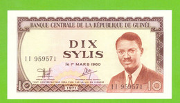 GUINEA 10 SYLIS 1971   P-16  UNC - Guinée