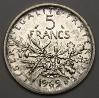 5 Francs Semeuse, 1969, Argent - V° République - 5 Francs