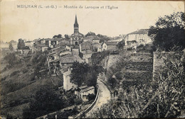 C. P. A. : 47 : MEILHAN : Montée De Laroque Et L'Eglise, Timbre En 1933 - Meilhan Sur Garonne