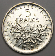 5 Francs Semeuse, 1969, Argent - V° République - 5 Francs