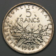 5 Francs Semeuse, 1969, Argent - V° République - 5 Francs