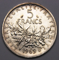 5 Francs Semeuse, 1969, Argent - V° République - 5 Francs