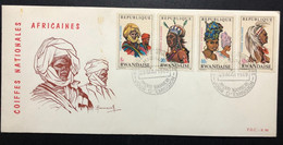 RWANDA, Uncirculated FDC, « Ethnography », « Coiffes Africaines », 1969 - 1962-1969