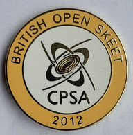 British Open SKEET (CPSA) Clay Pigeon Shooting Association 2012 Archery Shooting PINS BADGES A5/4 - Tiro Con L'Arco