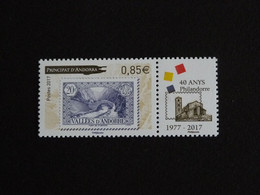 ANDORRE FRANCAIS ANDORRA YT 795 ** - PHILANDORRE TIMBRE SUR TIMBRE - Unused Stamps