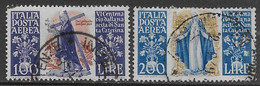 Italia Italy 1948 Santa Caterina Da Siena Aerea Sa N.A146-A147 Completa US - Airmail