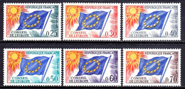 France 1965-71 Council Of Europe Complete Mint MNH Set (**) - 1961 Maríanne De Cocteau