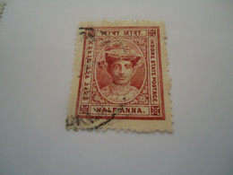 INDORE   STATES  INDIA USED  STMPS  KING - Holkar