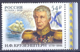 2020. Russia, A. J. Von Krusenstern, Admiral And Explorer,1v, Mint/** - Nuovi