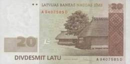LATVIA - 2009 Y   20 LATI / Lats  Landscape Bank Note - UNC - Latvia