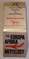 INTERFLUG/ EUROPA AFRIKA MITTELOST,VINTAGE MATCHBOOK,BOOKMATCH - Boites D'allumettes
