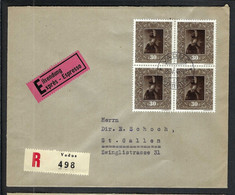LIECHTENSTEIN 1949: LSC Rec. Par Exprès De Vaduz Pour St Gall Affr, De 1,20Fr - Brieven En Documenten