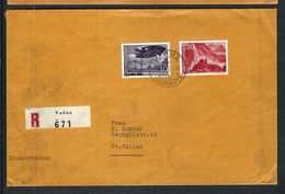 LIECHTENSTEIN 1959: LSC Rec. De Vaduz Pour St Gall Affr, De 40c - Covers & Documents