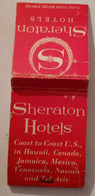 SHERATON HOTELS,VINTAGE MATCHBOOK,BOOKMATCH - Boites D'allumettes