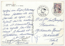 FRANCE - CPM De TREMINIS (Isère) Cachet Pointillé Du 6/4/1964 - Cachets Manuels