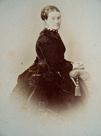 Photo Cabinet Cayol à Marseille - Portrait Nuage Femme Jolie Robe,circa 1870-75 L291 - Ancianas (antes De 1900)