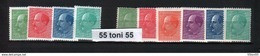 1941-45 Tsar BORIS III Yvert Nr.377/385 ( Filigram + Sans Filigram )10v.- MNH  Bulgaria /Bulgarie - Neufs