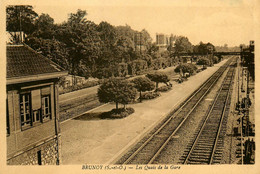 Brunoy * Les Quais De La Gare * Ligne Chemin De Fer Essonne Rails - Brunoy