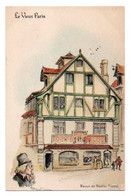 Illustrateurs Robida Albert Robida 013, Le Vieux Paris, Dos Non Divisé, Maison De Nicolas Flamel - Robida