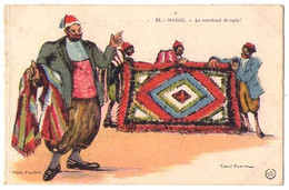(Illustrateurs) 394, Carlos Abascal, Fladrin 23, Maroc Le Marchand De Tapis, D'un Carnet - Other & Unclassified