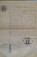 INDOCHINE - FISCAUX - FISCAL - Document De Dohaî Du 19/10/1923 Sur Papier Timbré à 12c + Cachet à Sec Des Domaines - Briefe U. Dokumente