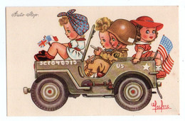 (Illustrateurs) 1250, Leclerc, SP, Guerre 39-45 Libération Humour Enfants Jeep - Leclerc